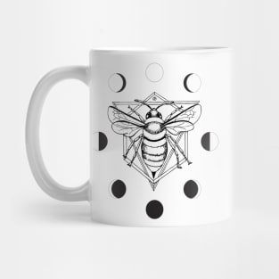 Moon Bee - Black &amp; White Mug